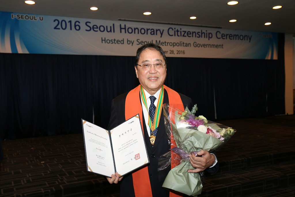 Milan Kwee was made an honorary citizen of Seoul last year ©STF 