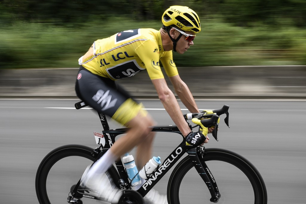 Britain's Chris Froome secured the 50th yellow jersey of his career by maintaining the overall lead ©Getty Images