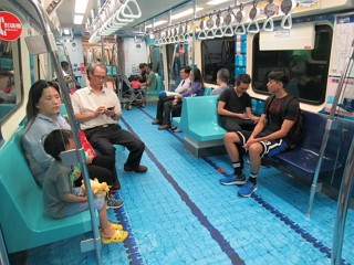 Taipei's trains have been given a sport themed makeover ©Taipei City Government