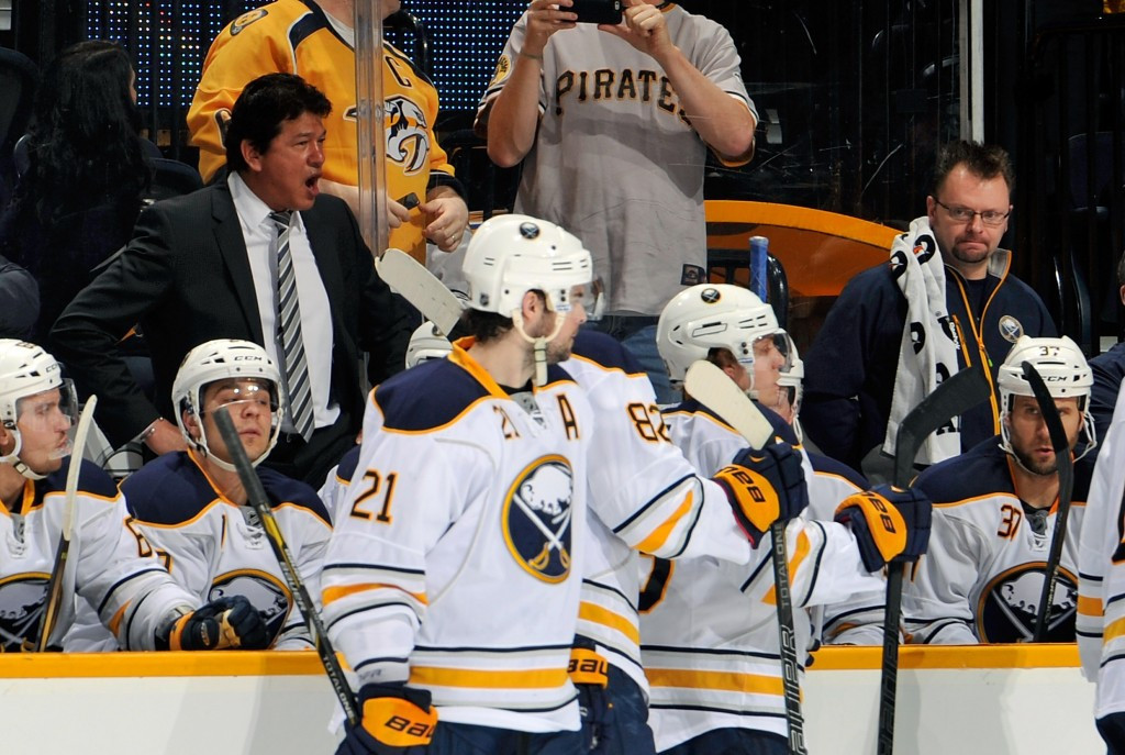 Ted Nolan, back left, has coached the Buffalo Sabres in the National Hockey League ©Getty Images