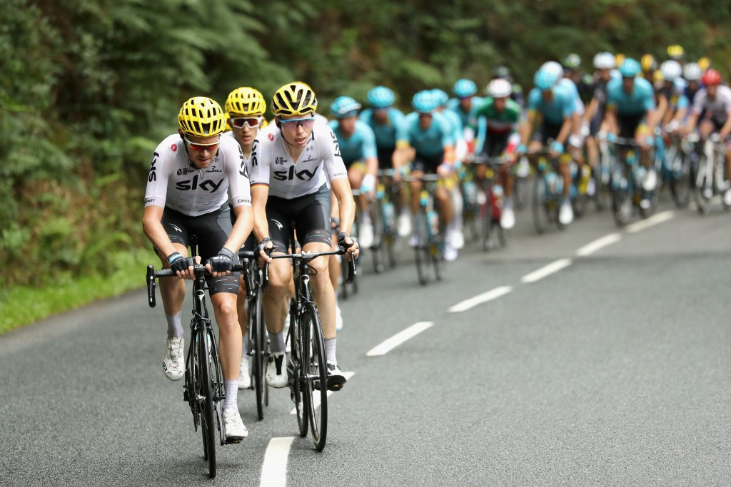 Team Sky had set the pace in the peloton for much of the day for Chris Froome ©Getty Images