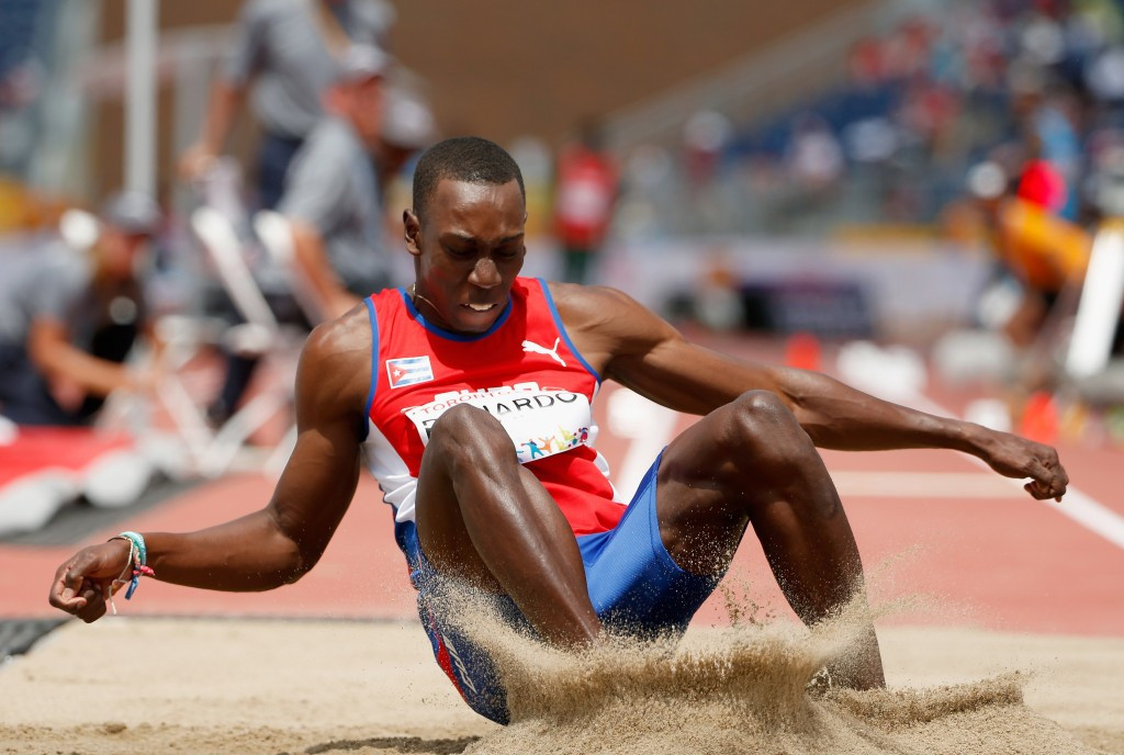 Cuba's Pedro Pablo Pichardo continued his superb form by winning the men's triple jump ©Getty Images