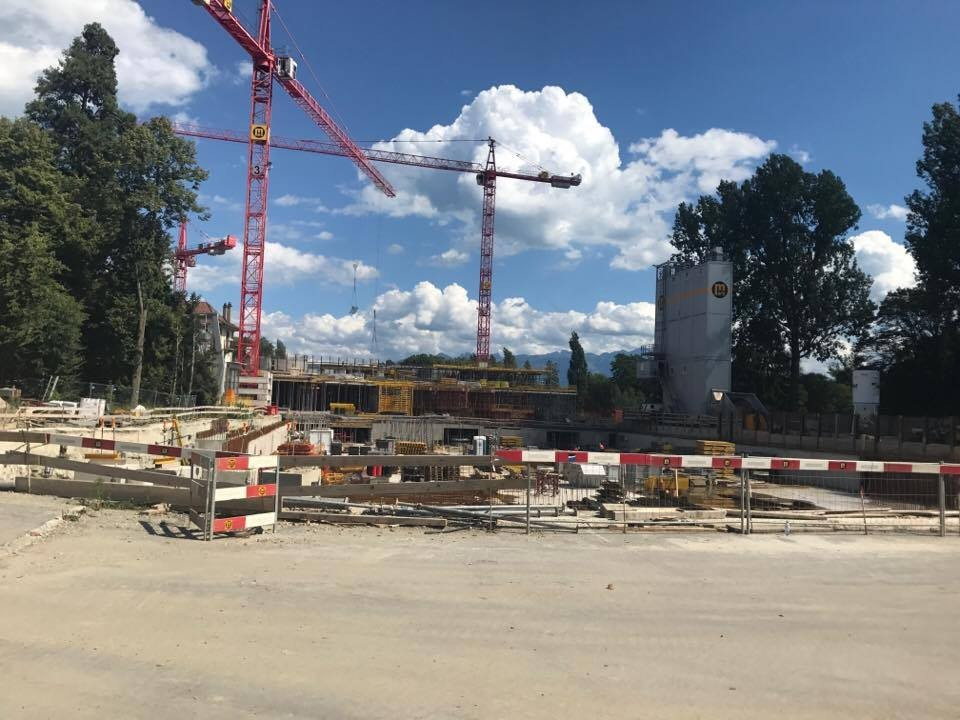 Construction work is currently ongoing at the IOC headquarters site ©ITG