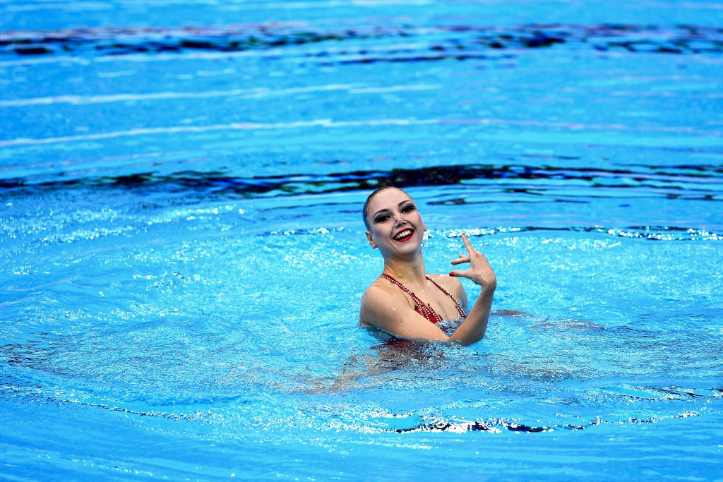 Russia's Svetlana Kolesnichenko won the women's solo technical competition ©Getty Images
