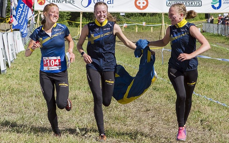 Sweden proved fastest in the women's team relay event ©Swedish Orienteering
