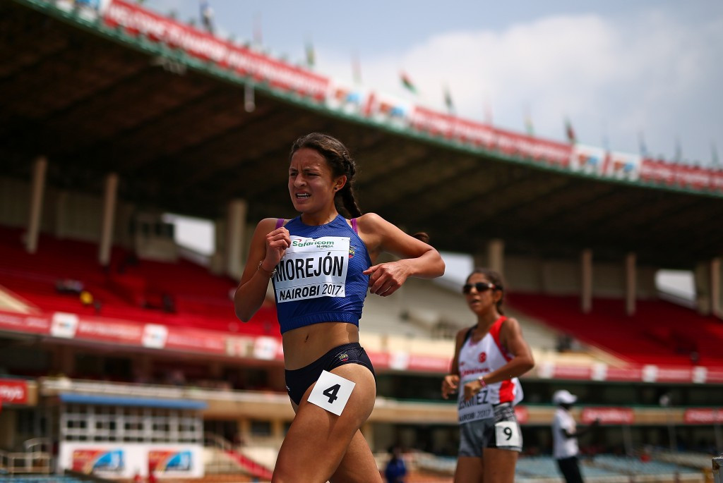 Ecuador's Glenda Morejón won the women's 5,000m race walk ©Getty Images