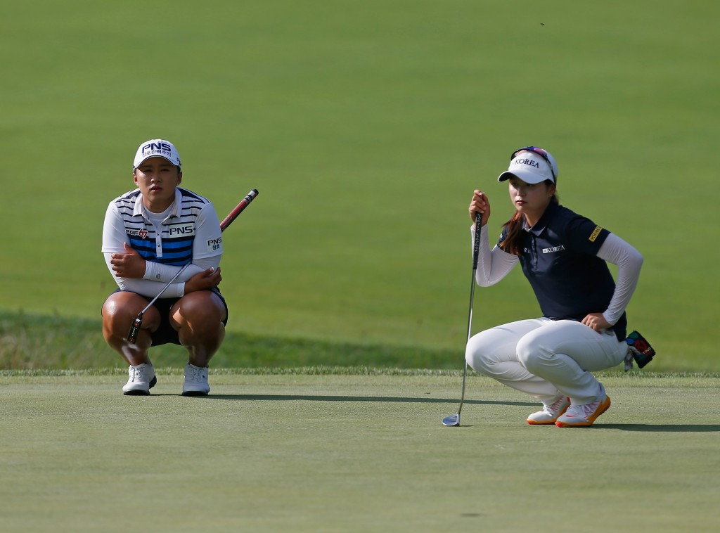 Amy Yang, left, and Choi Hye-Jin, right, are both one shot off the leader ©Getty Images