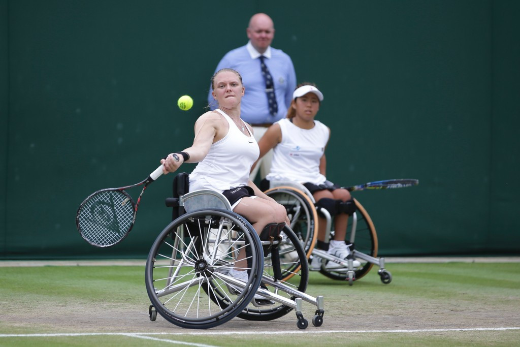 Great Britain's Jordanne Whiley and Japan's Yui Kamiji claimed a fourth consecutive women's doubles wheelchair title ©Getty Images