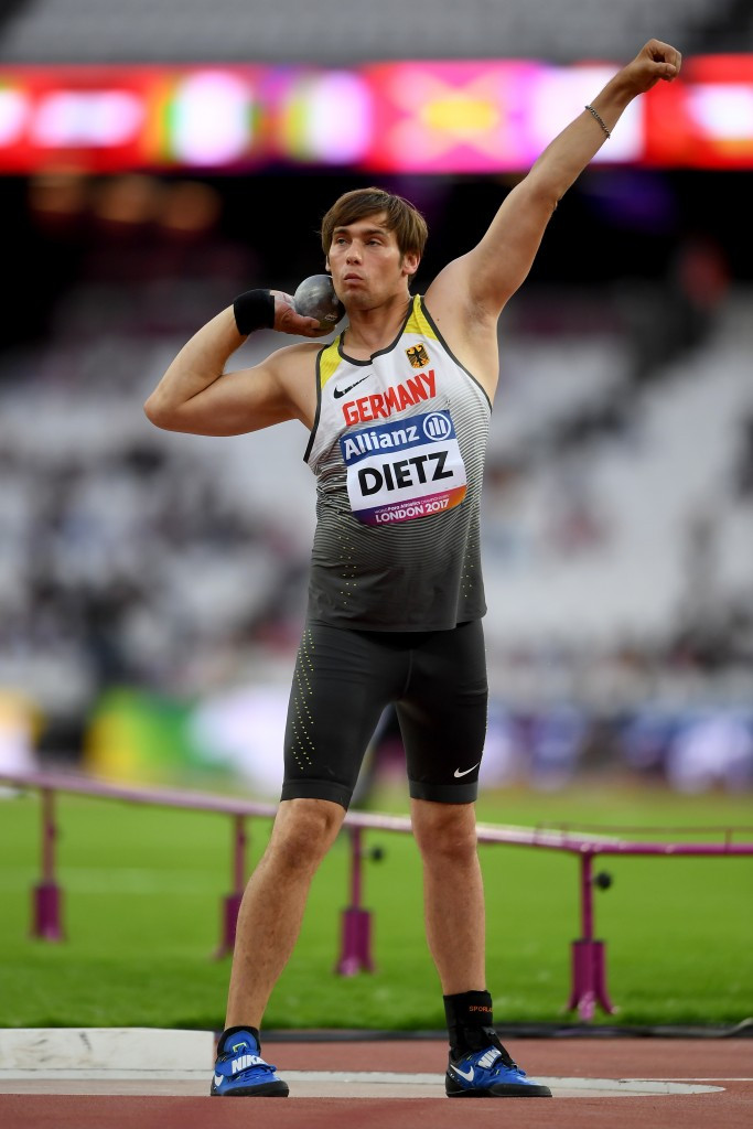 Germany’s Sebastian Dietz came out on top in the men’s shot put F36 ©Getty Images