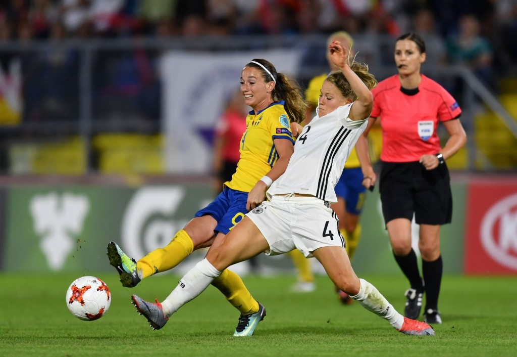 Pre-tournament favourites Germany were held to a goalless draw by Sweden in their opening Group B match at the UEFA Women's European Championships in The Netherlands today ©Getty Images
