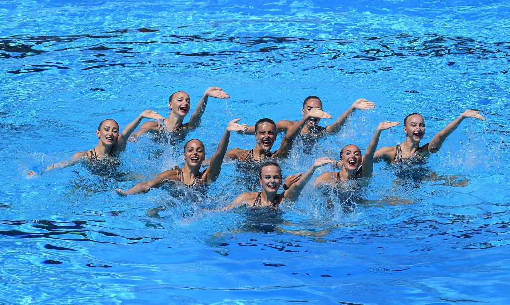 Russia claimed gold in the synchronised swimming team technical final ©Getty Images