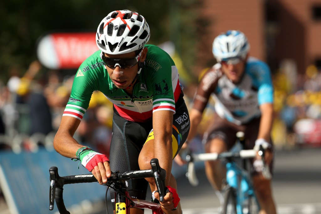 Fabio Aru was dropped by the yellow jersey group and lost 30 seconds in his bid for the general classification ©Getty Images