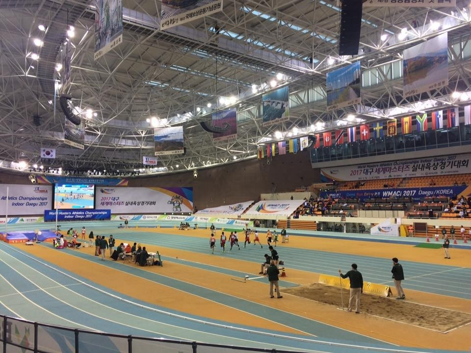 Scott McPherson won two gold medals at the World Masters Athletics Indoor Championships in Daegu ©Facebook