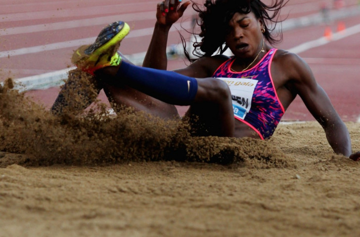 Colombia's Olympic and world triple jump champion Caterine Ibarguen, pictured at last month's Rome Diamond League, faces the rising challenge of 21-year-old Yulimar Rojas in Monaco ©Getty Images