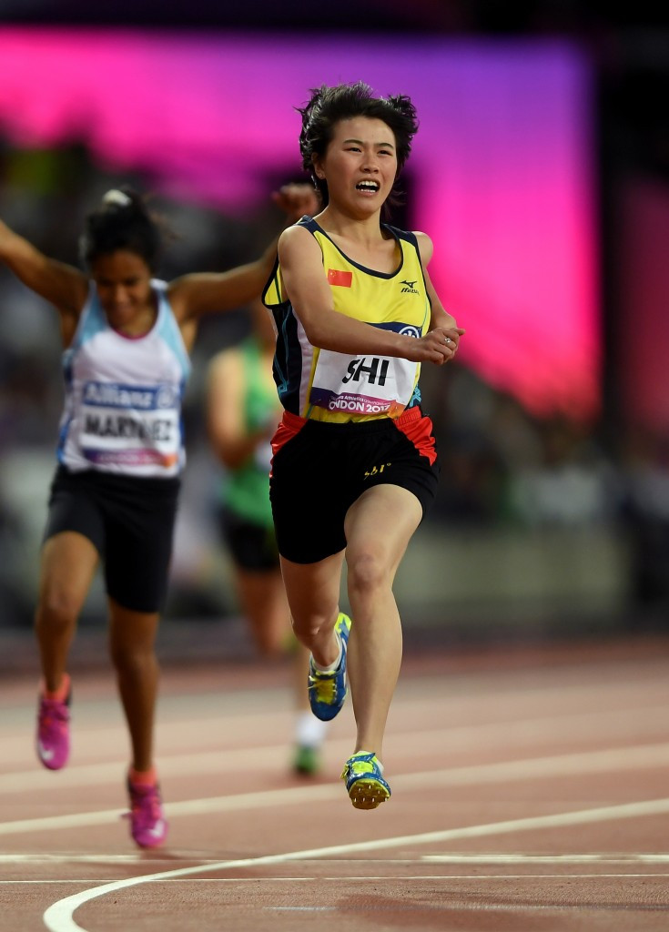 China's Shi Yiting broke the long-standing world record in the women's 100m T36 ©Getty Images