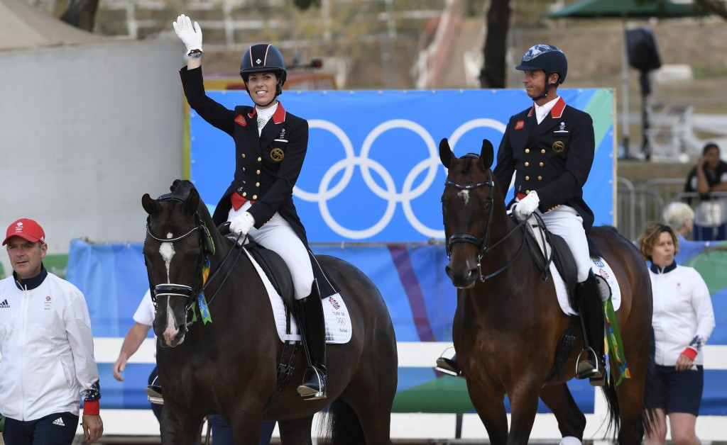 Carl Hester, right, and Charlotte Dujardin were among British equestrian medal winners at Rio 2016 ©Getty Images