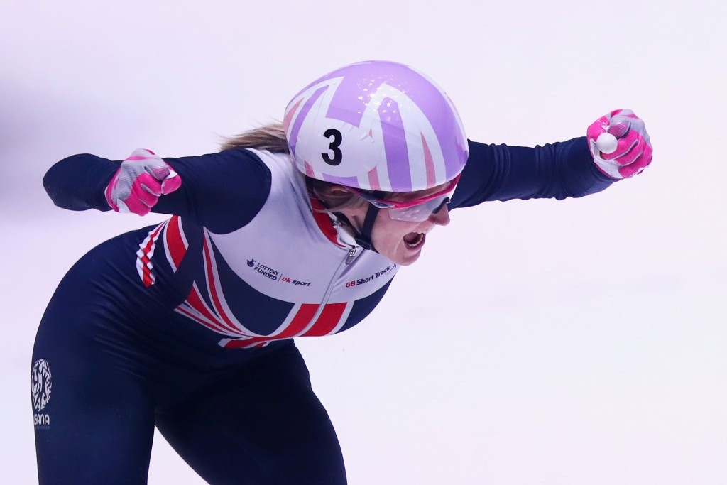 Triple world champion Elise Christie is part of the women's relay team ©Getty Images