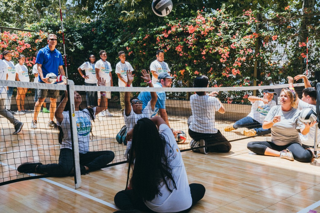 The event included a series of demonstrations of Olympic and Paralympic sports such as fencing, taekwondo and sitting volleyball ©Los Angeles 2024