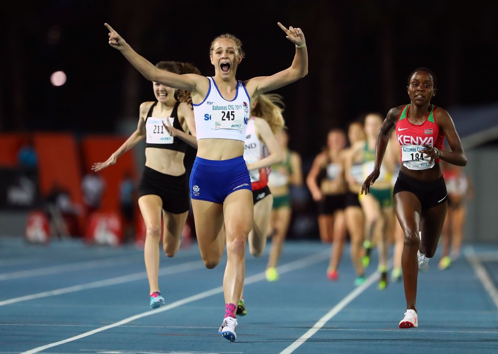 Scotland's Erin Wallace produced one of the moments of the Commonwealth Youth Games in The Bahamas with a stunning 1500m victory that marked her out as one to watch ©Getty Images