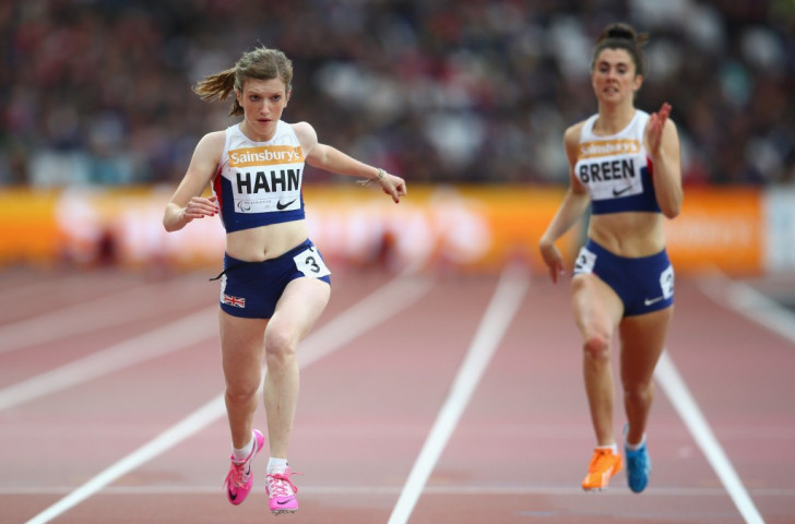 Sophie Hahn won the women's 100m T38 race in a world record time of 13 seconds exactly