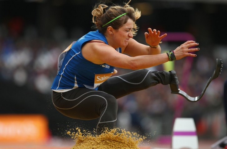 Italy's Martina Caironi leapt 4.33m to win the women's long jump