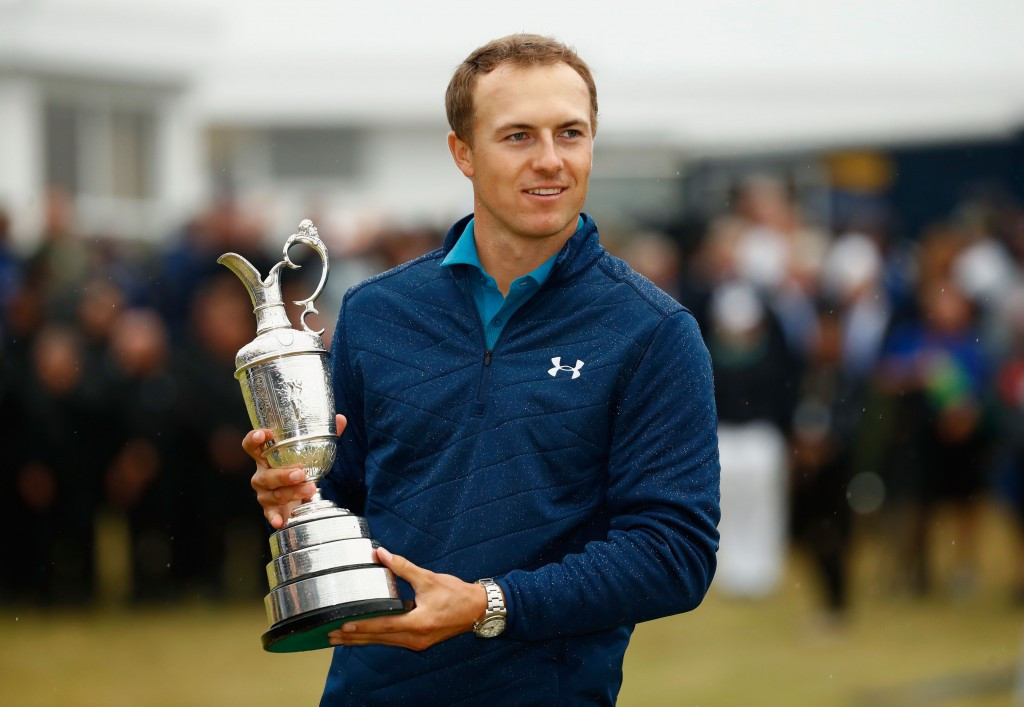 Jordan Spieth with the Claret Jug after securing his first Open Championship win ©Getty Images