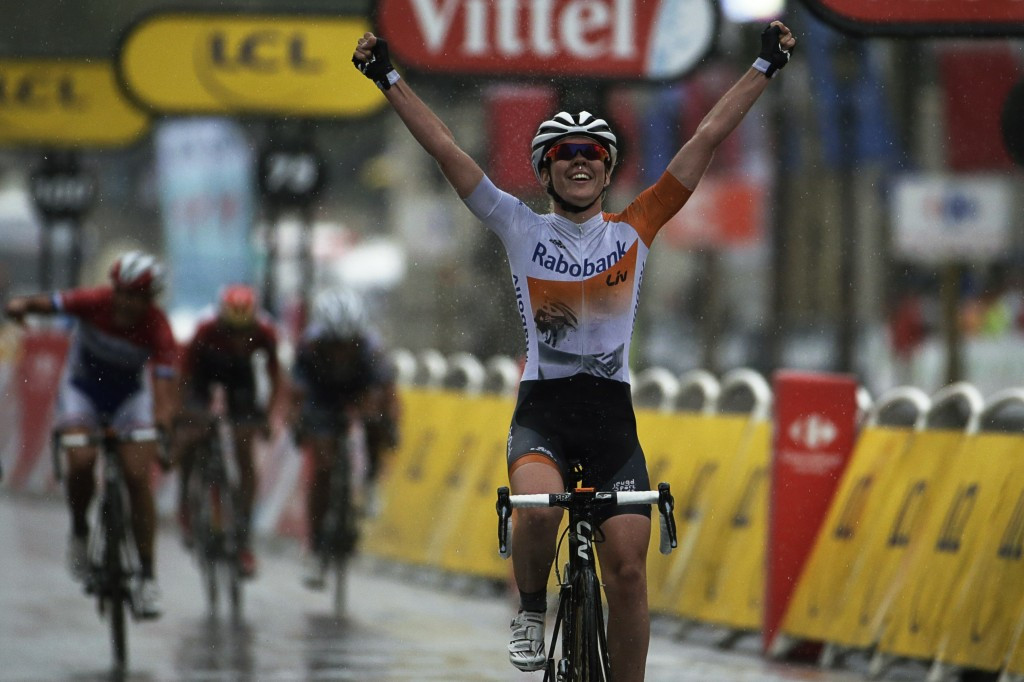 The Netherlands' Anna van der Breggen claimed victory in the second edition of La Course
