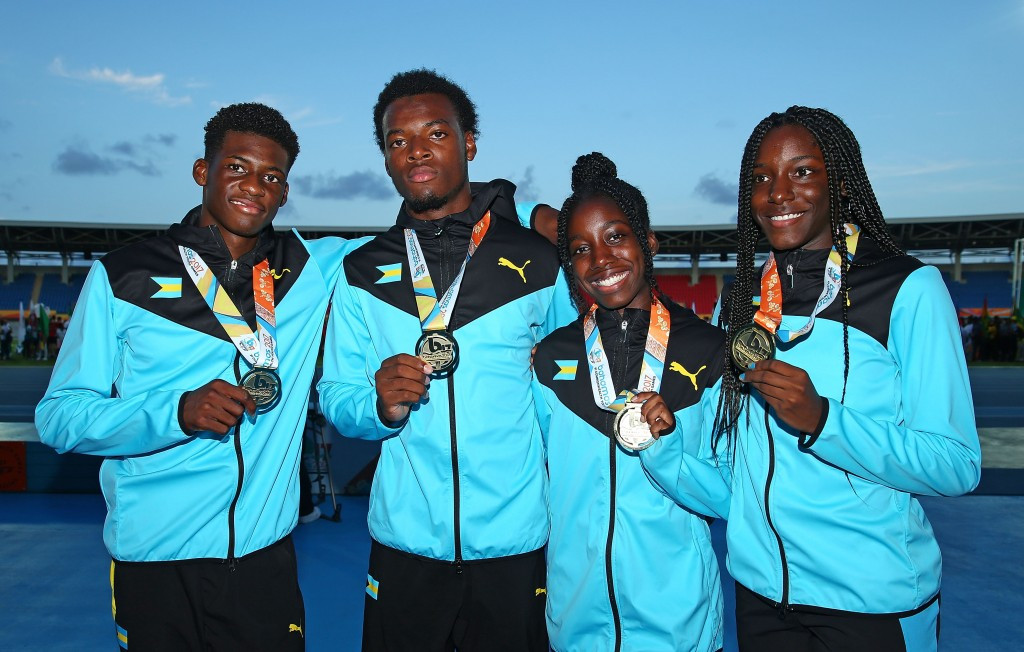 The Bahamas ended their agonising wait for a gold medal at their home Commonwealth Youth Games as they topped the podium in the mixed 4x200 metres relay ©Getty Images