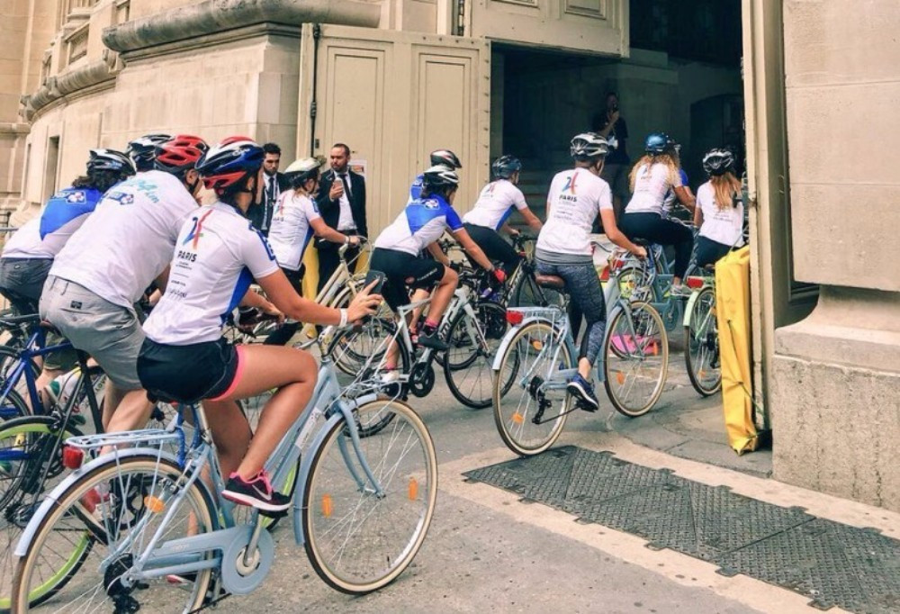 A women's event, featuring 2,024 riders, took place prior to the final stage of the Tour de France ©Paris 2024