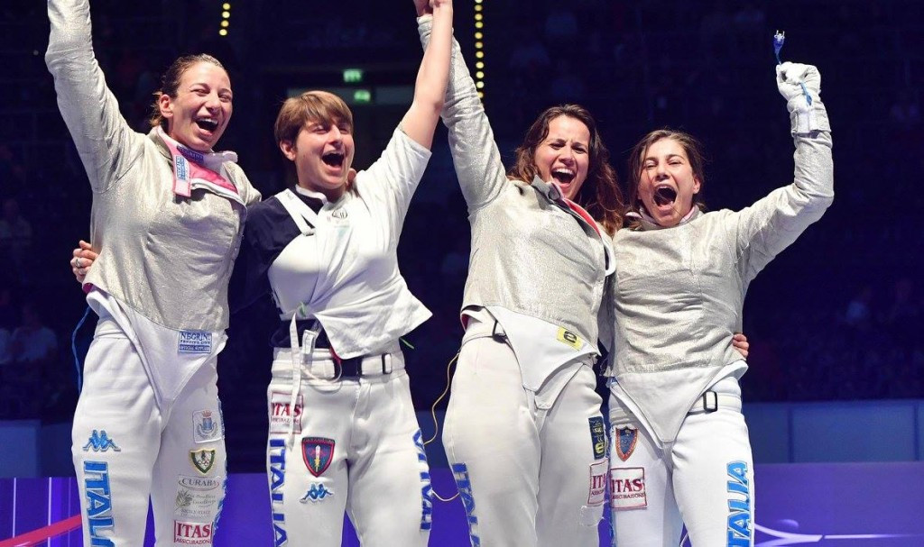 Italy emerged as the winners of the team sabre competition ©FIE/Facebook/Bizzi-Trifiletti