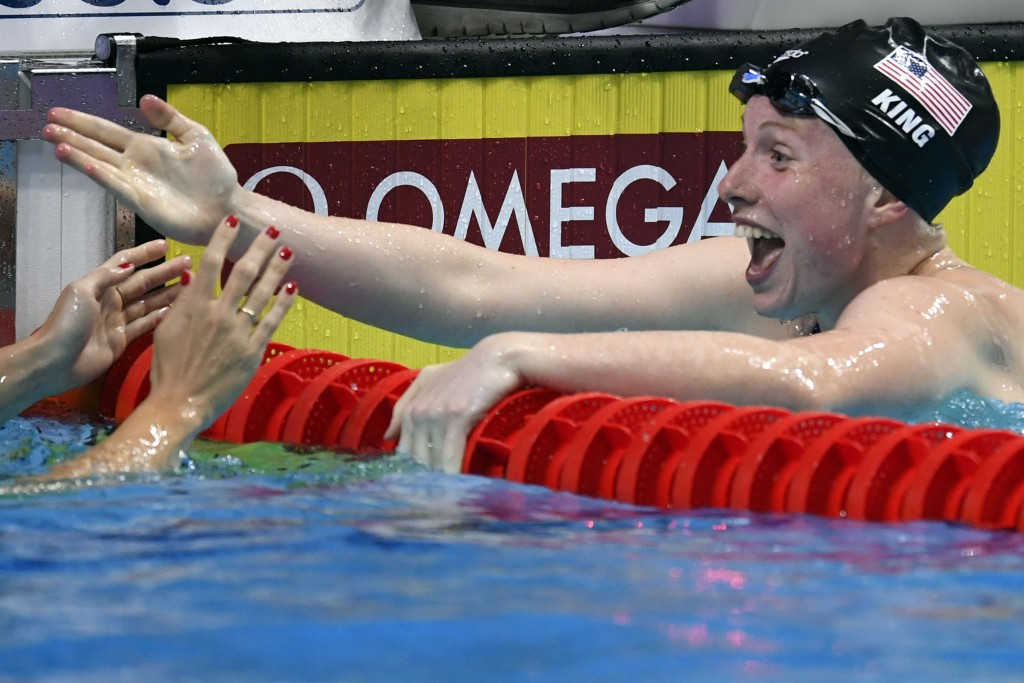 King and Ledecky dominate at FINA World Championships