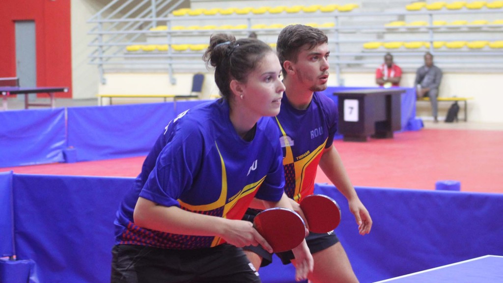 Alina Zaharia and Alexandru Manole claimed Romanian mixed doubles gold ©Khaled El-Salhy/ITTF