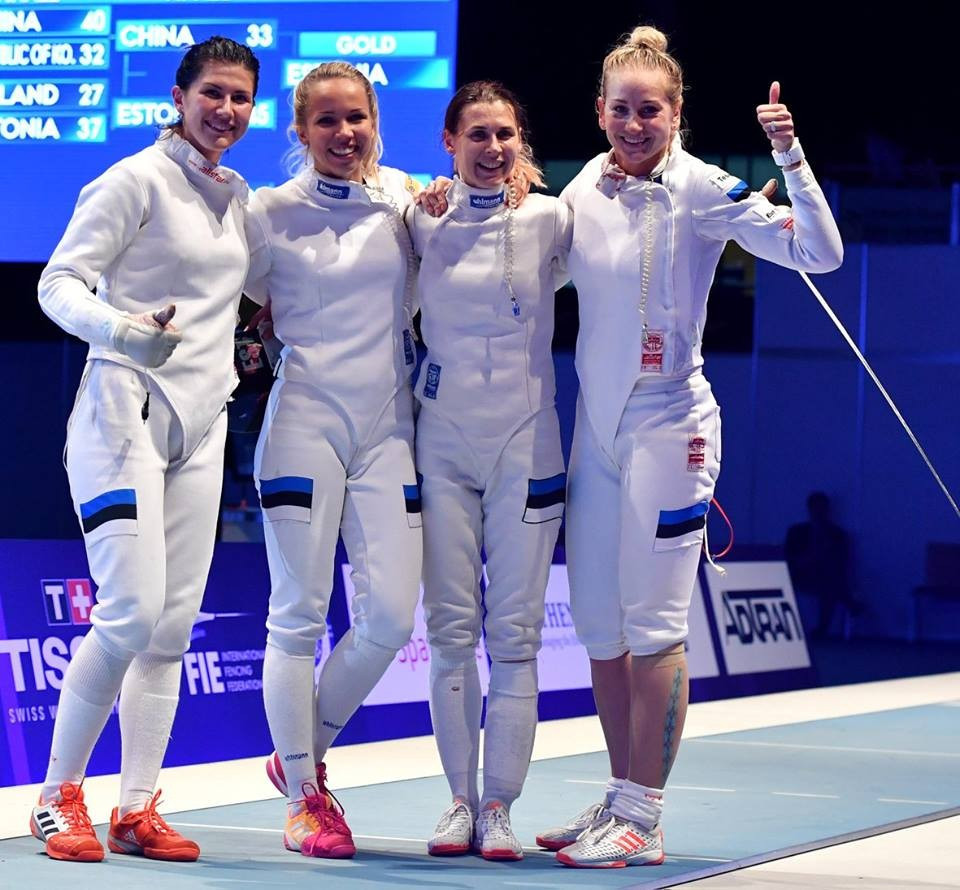 Estonia win maiden women's team épée gold at FIE World Championships