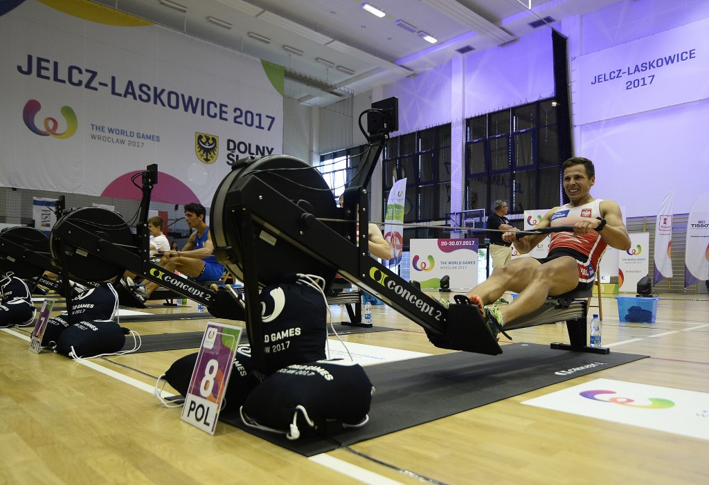 Medals were also awarded in indoor rowing, one of Wroclaw 2017's invitational sports ©IWGA