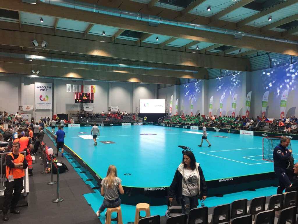 Floorball action began at the 2017 World Games today ©ITG