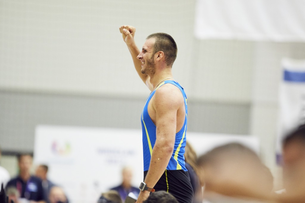 Anton Bondarenko won one of Ukraine's two indoor rowing gold medals today ©IWGA