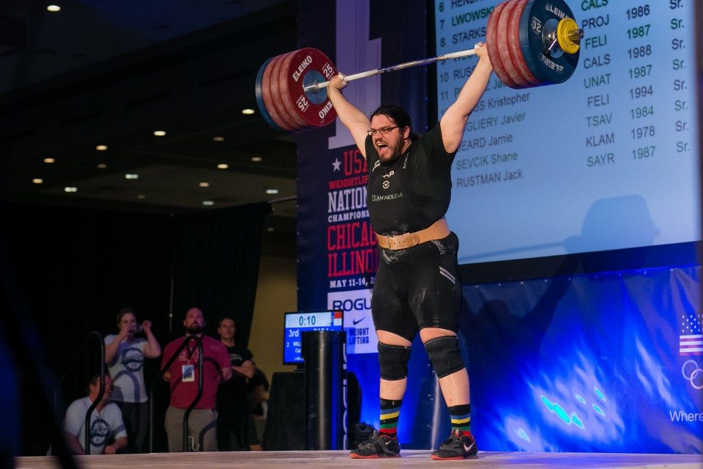 Caine Wilkes won in Miami as the Brazilian's results were unofficial ©USA Weightlifting