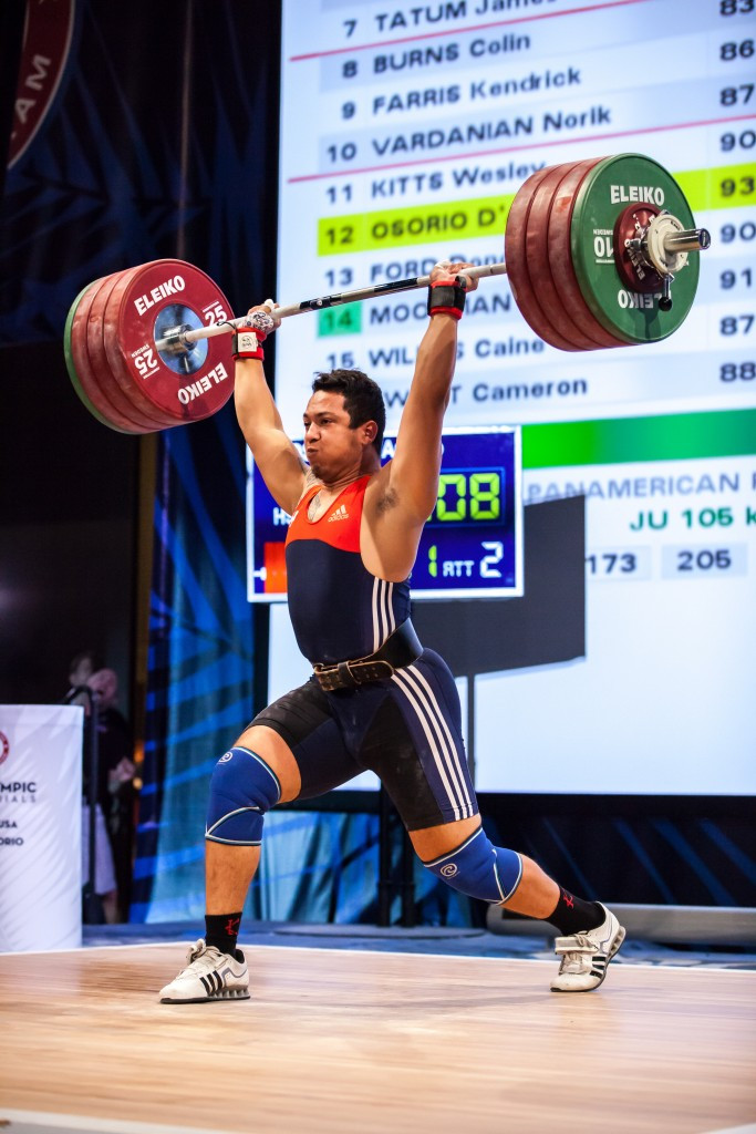 D'Angelo Osorio won a last-gasp clean and jerk title ©USA Weightlifting