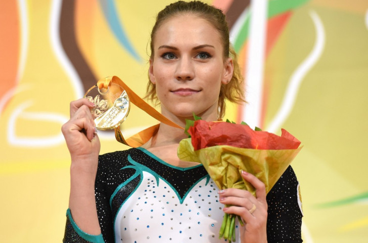 Ksenia Afanasyeva's performance on floor saw her claiming the European gold medal