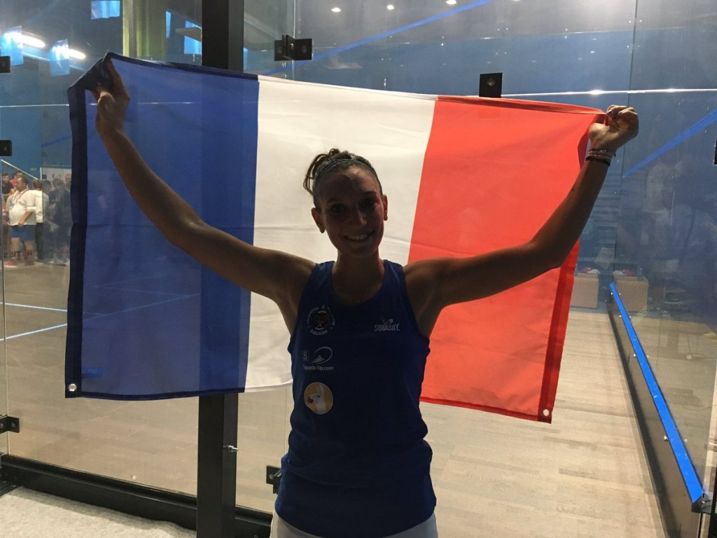 Camille Serme won the women's squash title ©CNOSF