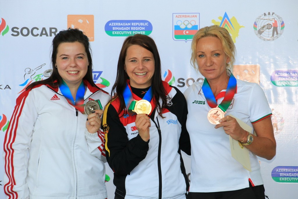 Germany’s Monika Karsch won the women’s 25 metres pistol event as action continued today at the European Shooting Championships in Baku ©ESC