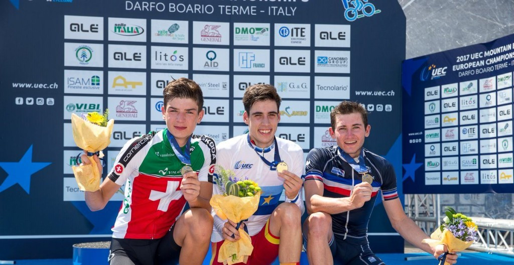 Spain's Jofre Cullell Estape won the men's junior cross-country event ©UEC Cycling/Twitter