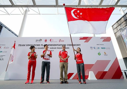 A flag ceremony was held in Singapore ©SNOC