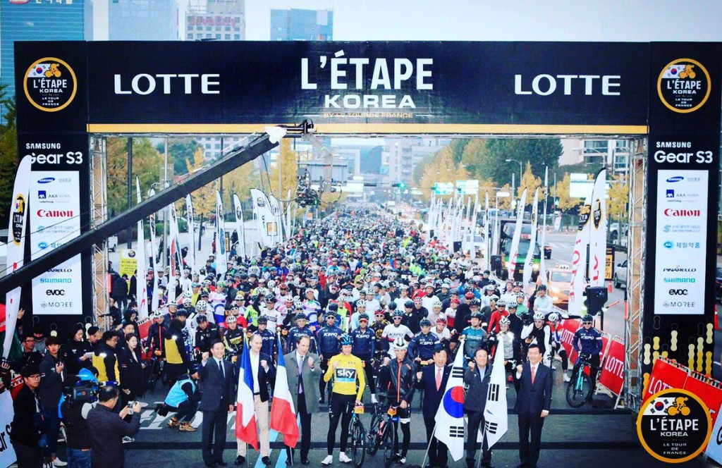 Chris Froome took part in last year's L'Etape Korea by Le Tour de France ©WAGTI 