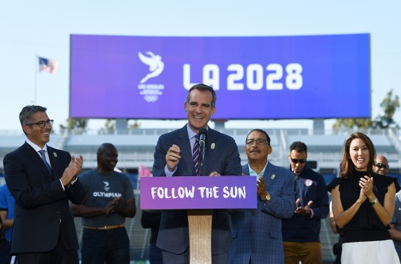 Los Angeles hosting 2028 Olympics preferable to 2024, claims Mayor