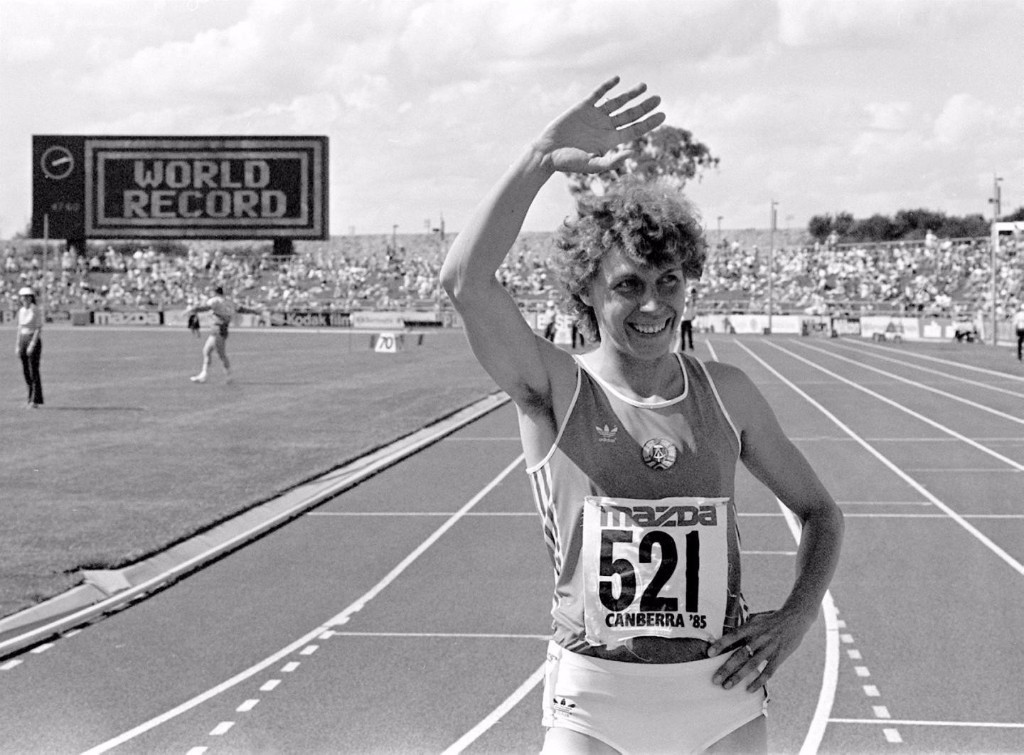 East Germany's Marita Koch, controversial holder of the women's world 400 metres record since 1985, is mentioned in Stasi files as having used banned drugs, which should be investigated, Paula Radcliffe beleives ©Getty Images