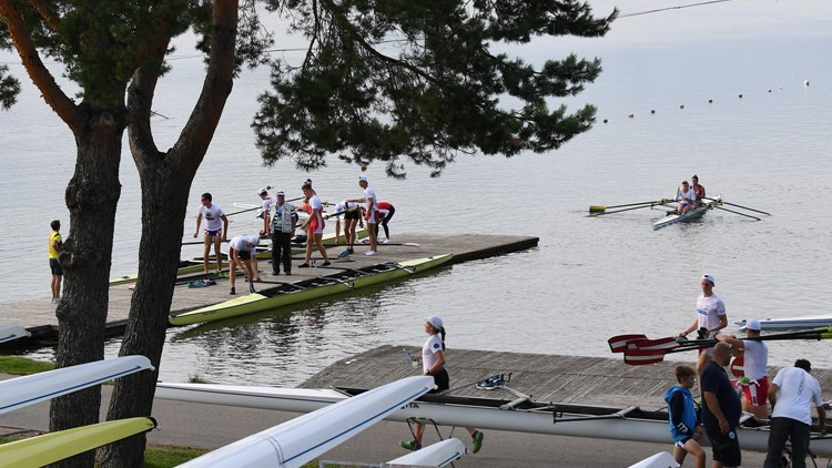 Action begun today at the 2017 World Rowing Junior Championships in Lithuanian city Trakai ©Detlev Seyb/World Rowing