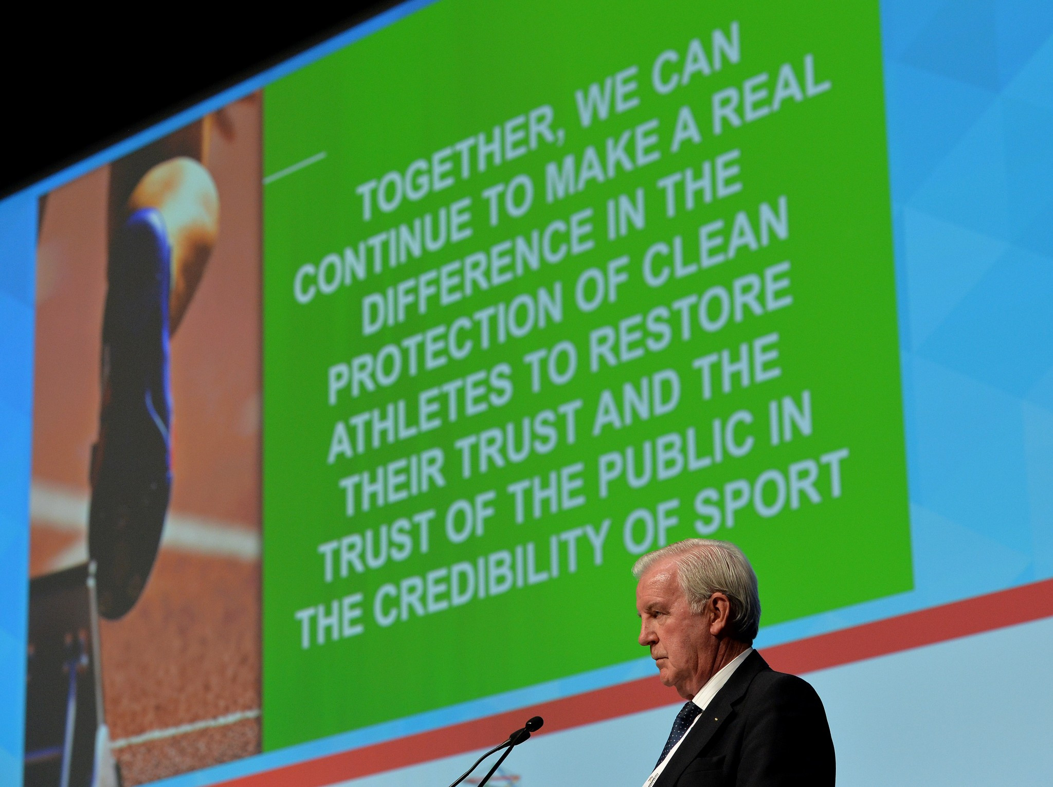 WADA President Sir Craig Reedie has claimed talks with Russia are continuing ©Getty Images