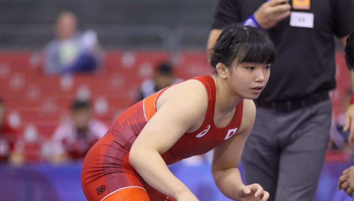 Yuzuru Kumano was one of Japan's two gold medallists today at the United World Wrestling Junior World Championships, winning the women's 59kg category ©UWW/Twitter