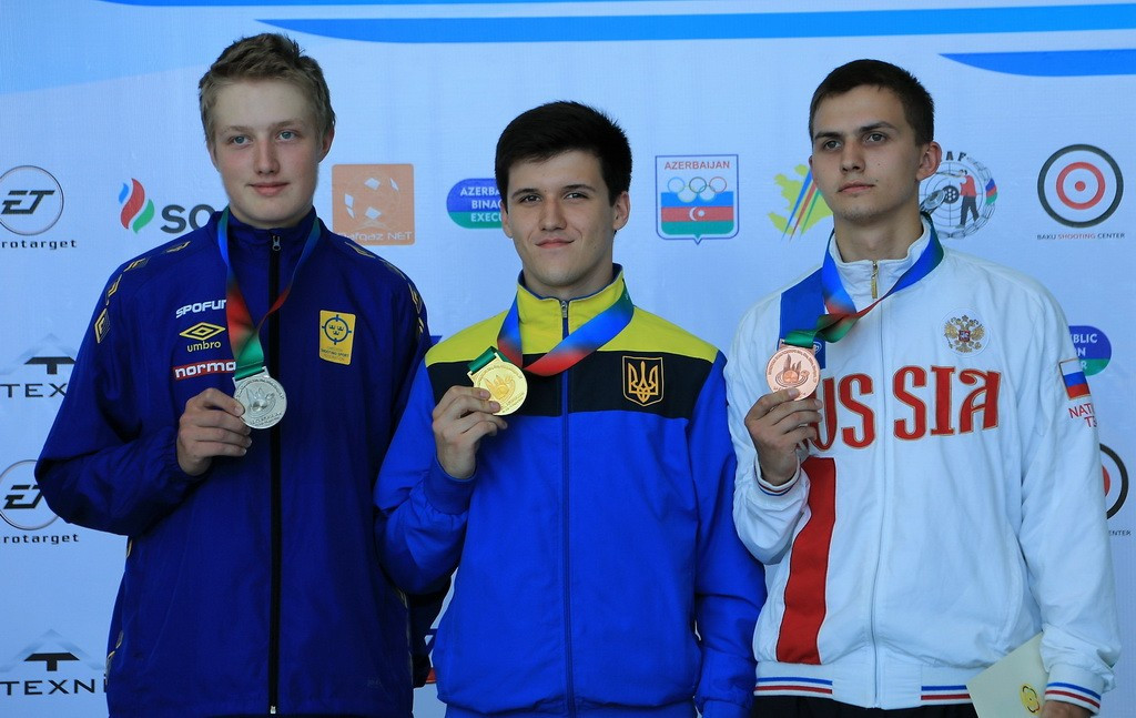 Ukraine’s Ihor Kizyma won the men’s junior 50m running target mixed event ©European Shooting Confederation
